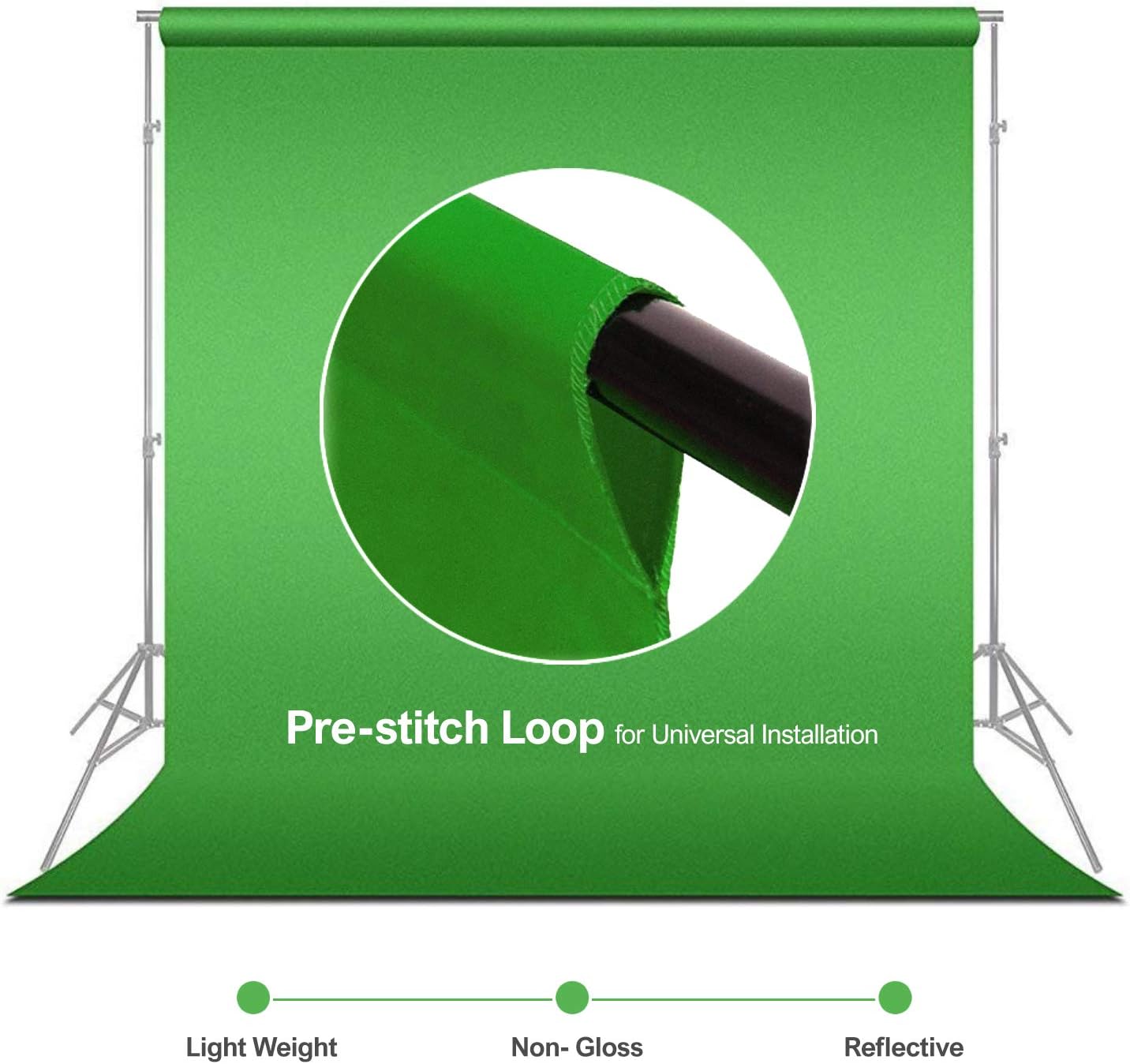 LimoStudio, AGG412, Photography Continuous Umbrella Studio Lighting Kit with 10 ft. Backdrop Stand and 6 x 9 ft. Green Background Screen, Carry Bag