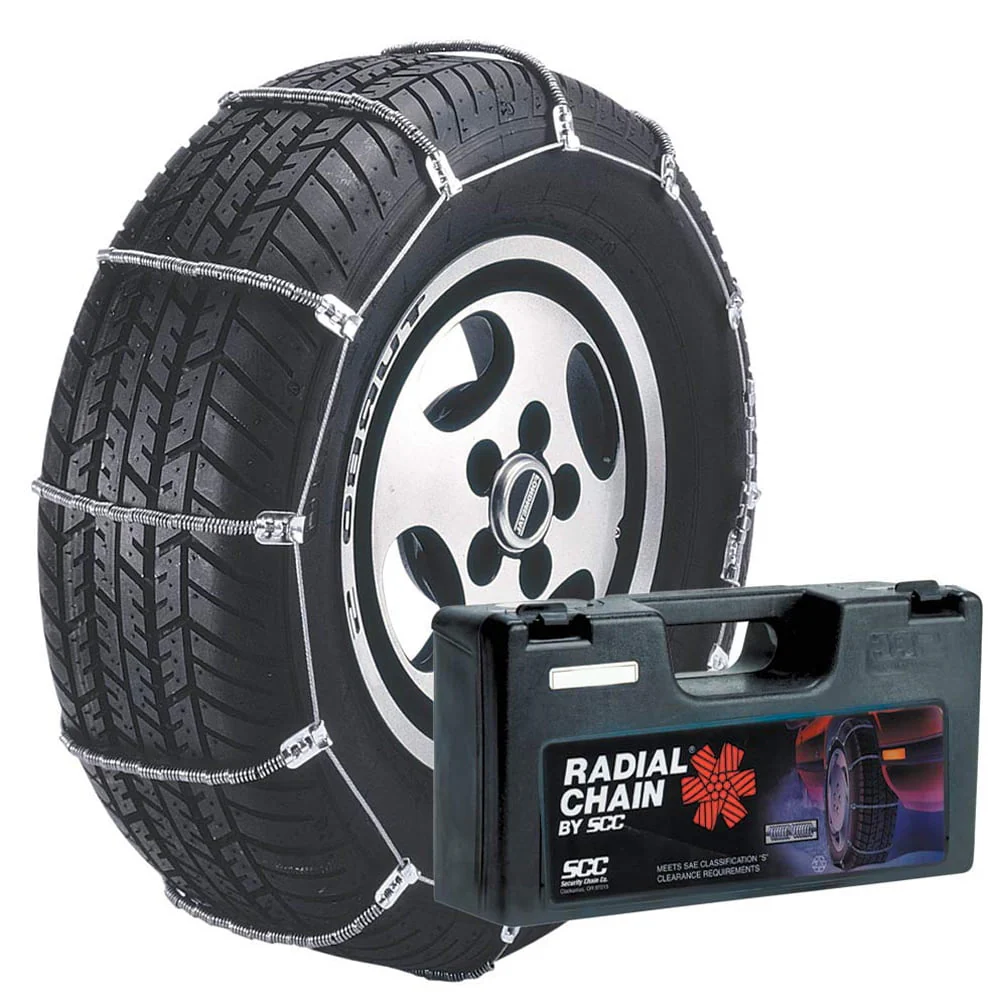 Security Chain SC1038 Car Snow Tire Radial Traction Grip Cable Chain, Pair