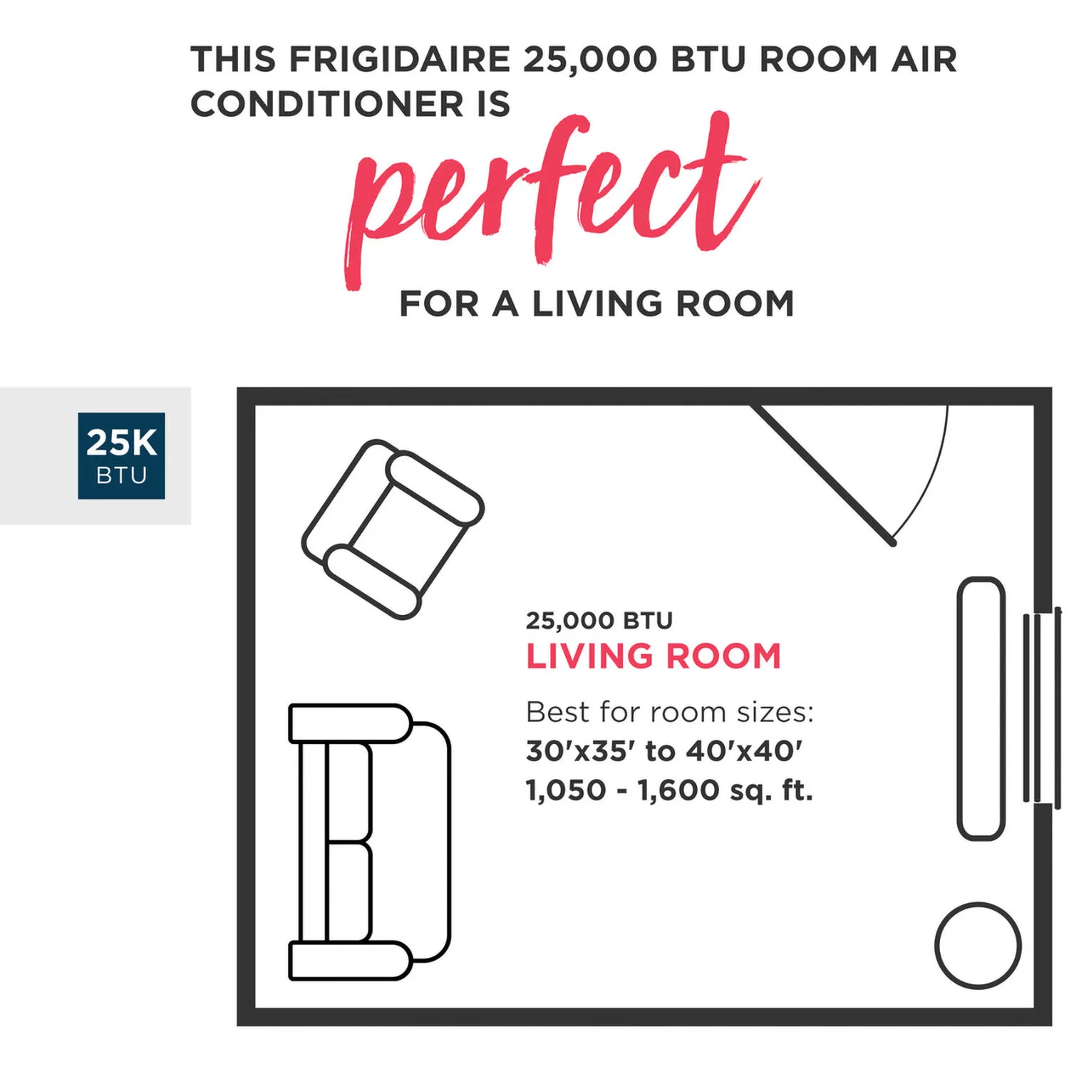 Frigidaire 25,000 BTU Energy Star Window-Mount Air Conditioner with Wi-Fi Connection and Slide Out Chassis