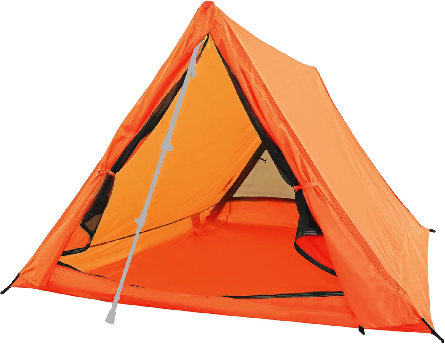 1 Person and 2 Person Trekking Pole Tent for Backpacking, Ultralight Backpacking Tent, Waterproof Hiking Tent for Camping
