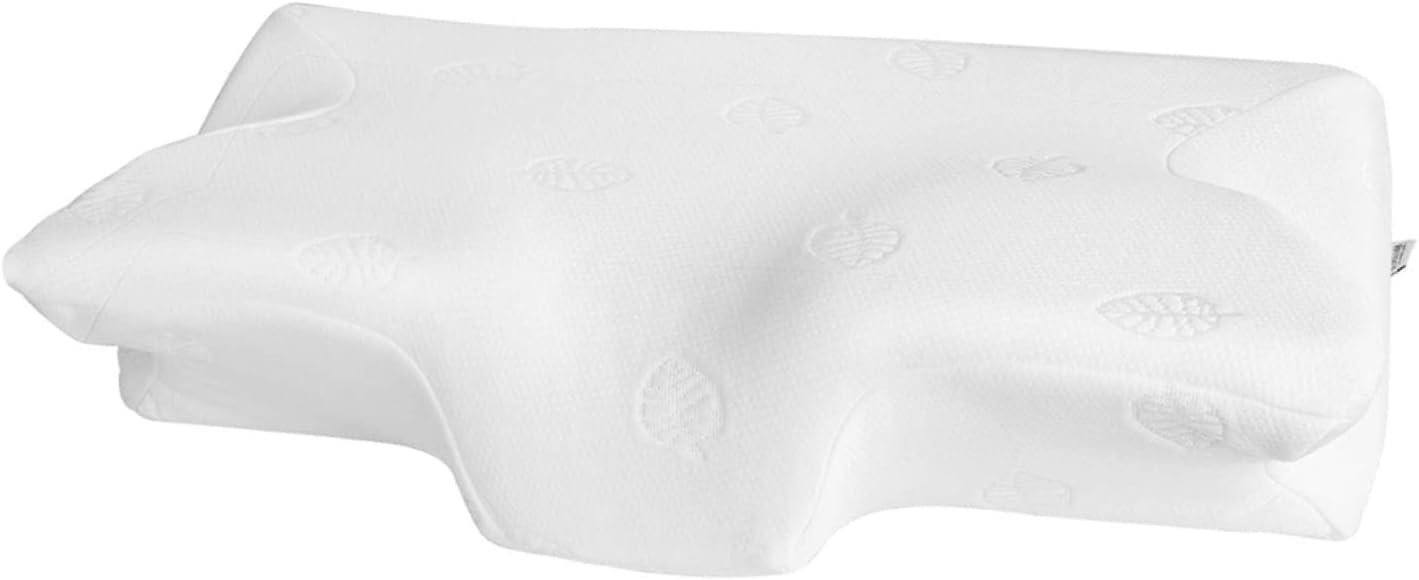 Cervical Pillow Memory Foam Pillow Orthopedic Contour Pillow for Neck Shoulder Pain Release Suitable for Back Side Stomach Sleeper with Machine