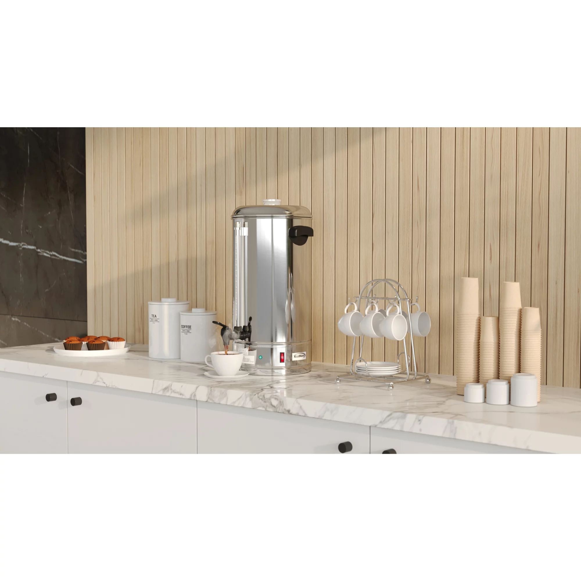 KoolMore Electric 100 Cup Commercial Coffee Percolator in Stainless Steel (KM-CCP100)