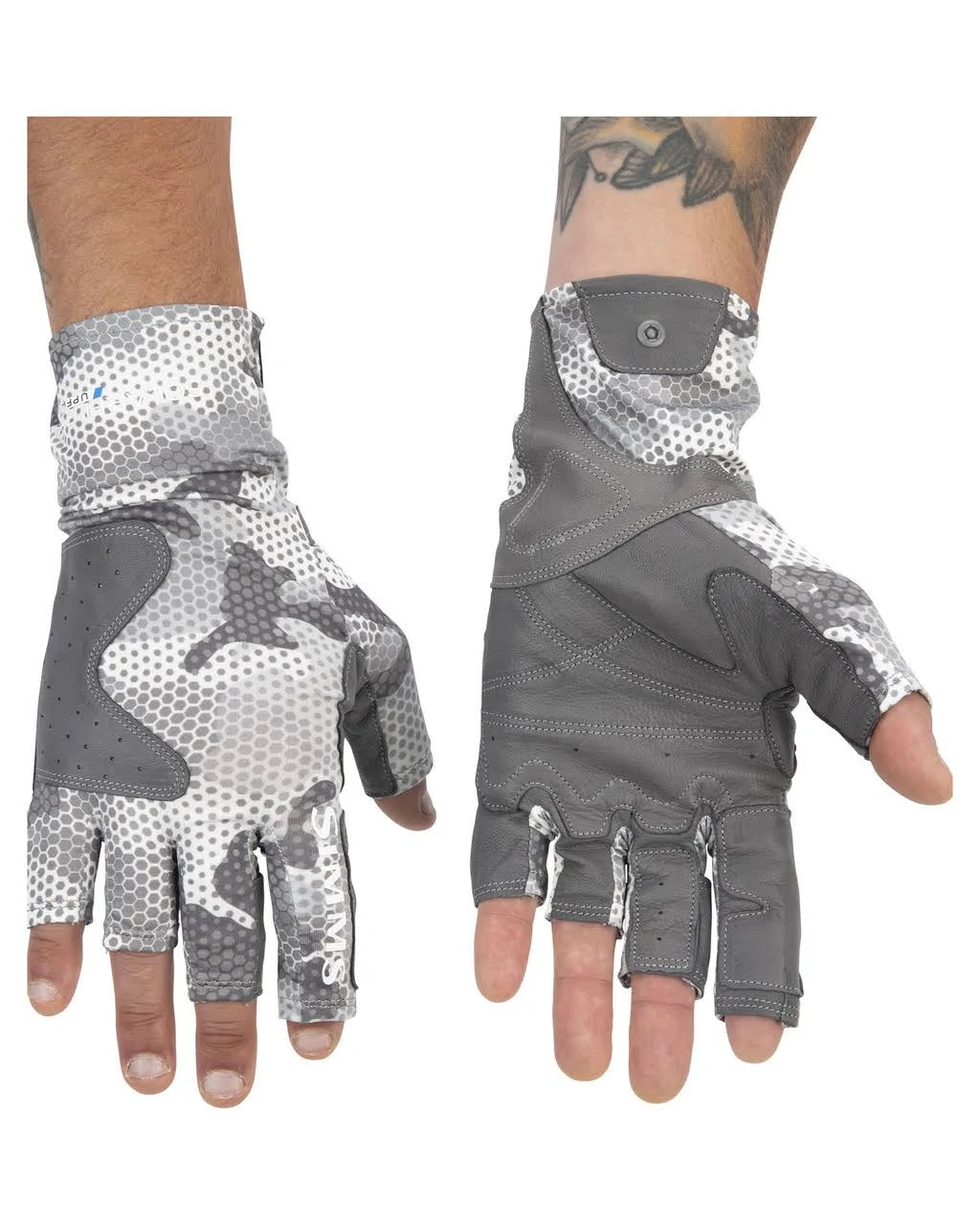 Simms Solarflex Guide Glove - Hex Flo Camo Steel Xs