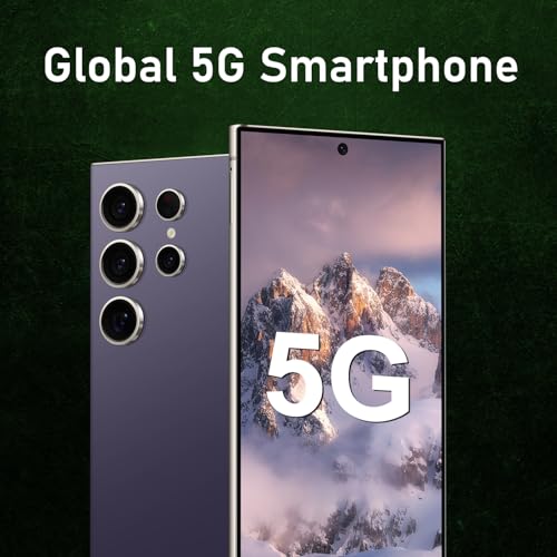Unlocked Cell Phones C24 Ultra Smartphone Android 13 Phones 8GB+256GB/6.8" HD Screen/Dual SIM/108MP+48MP Camera/6800 mAh/Built-in Pen (Light Cyan)