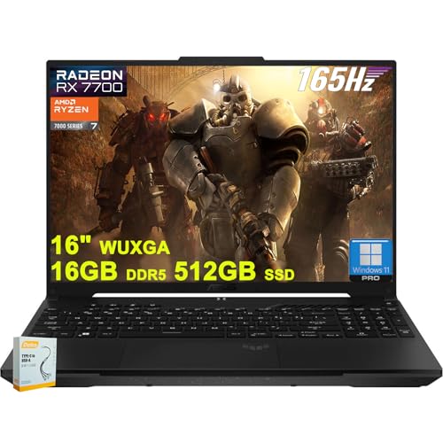 Asus TUF Gaming A16 Laptop | 16" WUXGA 165Hz 100% sRGB | AMD 8-core Ryzen 7 7735HS | 32GB DDR5 1TB SSD | Radeon RX7700S 8GB Graphic (>RTX4060) |