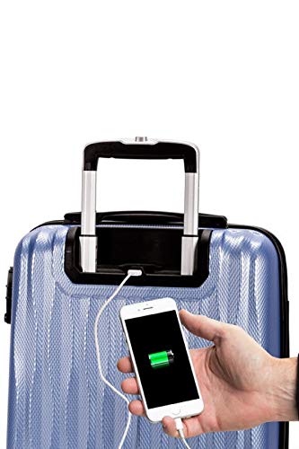 SwissGear 7272 Energie Expandable Hardside Luggage with Spinner Wheels and TSA Lock, Gunmetal, Carry-On 19-Inch