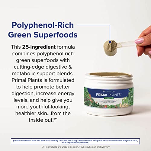 Gundry MD® Primal Plants Polyphenol-Rich Greens Powder Superfood Supplement to Support Skin Health, Optimize Energy and Digestion