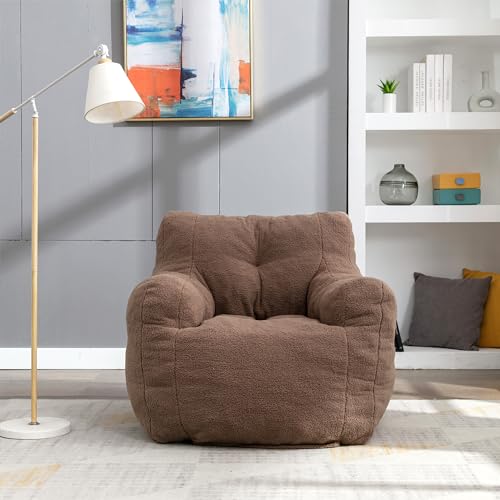 INMOZATA 3FT Bean Bag Chair for Adult Teens Kids(with Filler) Furniture - Soft Teddy Fabric Lazy Sofa Chair