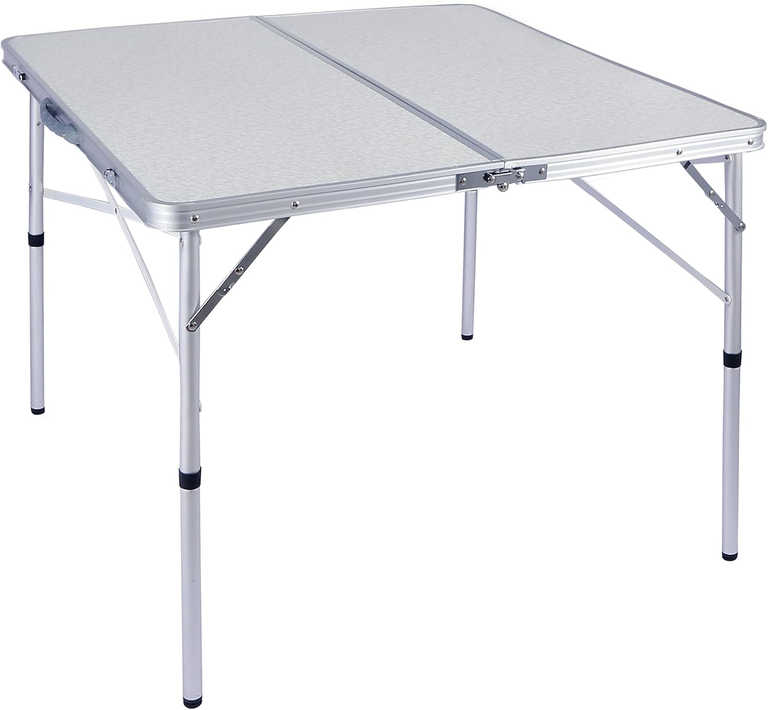 REDCAMP 32 Folding Card Table Square, Lightweight Portable Fold in Half Small Card Table for Adults Outside Outdoor Indoor Use, White 32