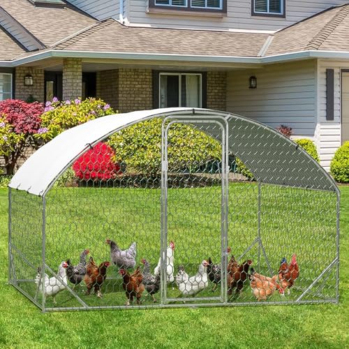 Large Metal Chicken Coop, Walk-in Poultry Cage