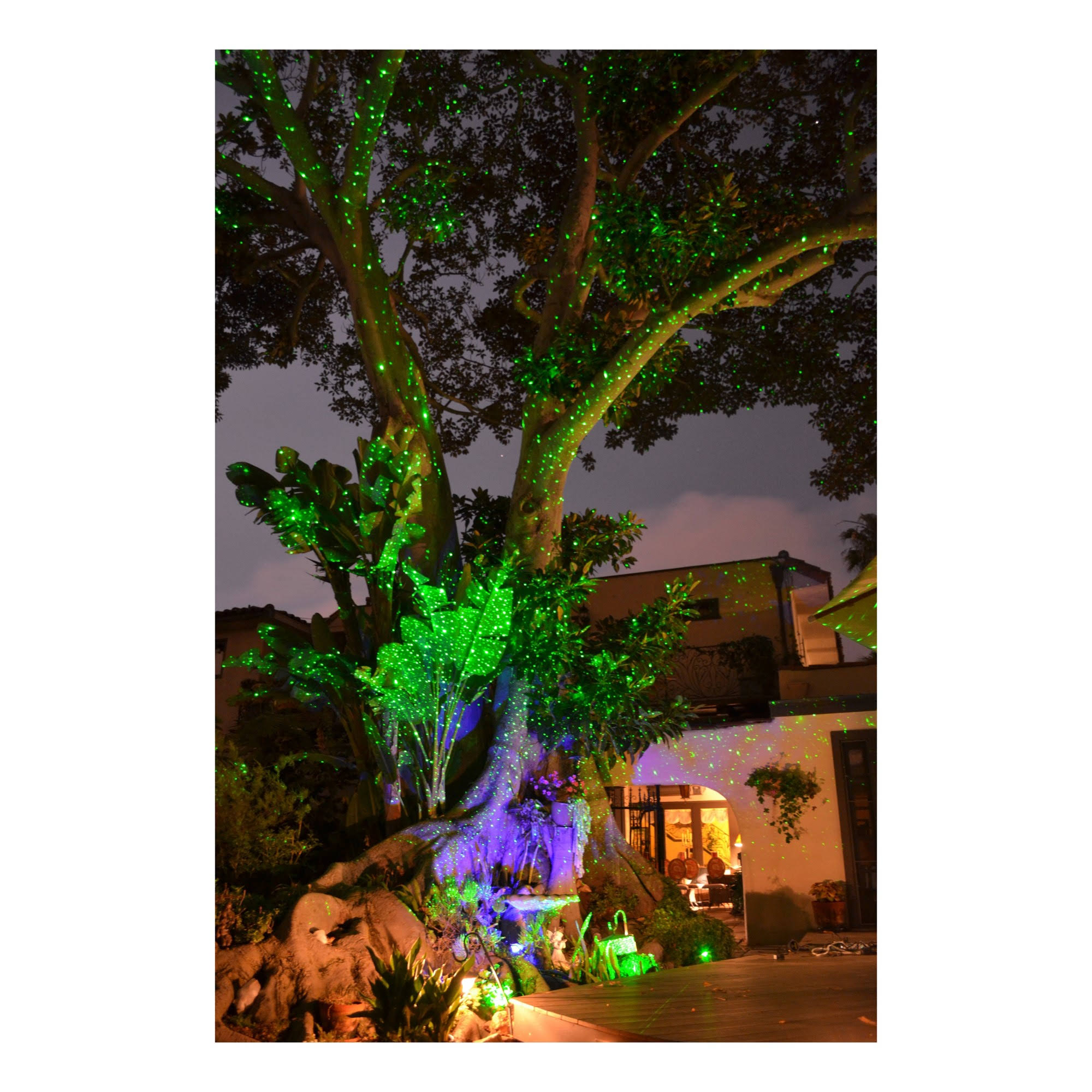 BlissLights Green Laser with 16 Color LED Projector