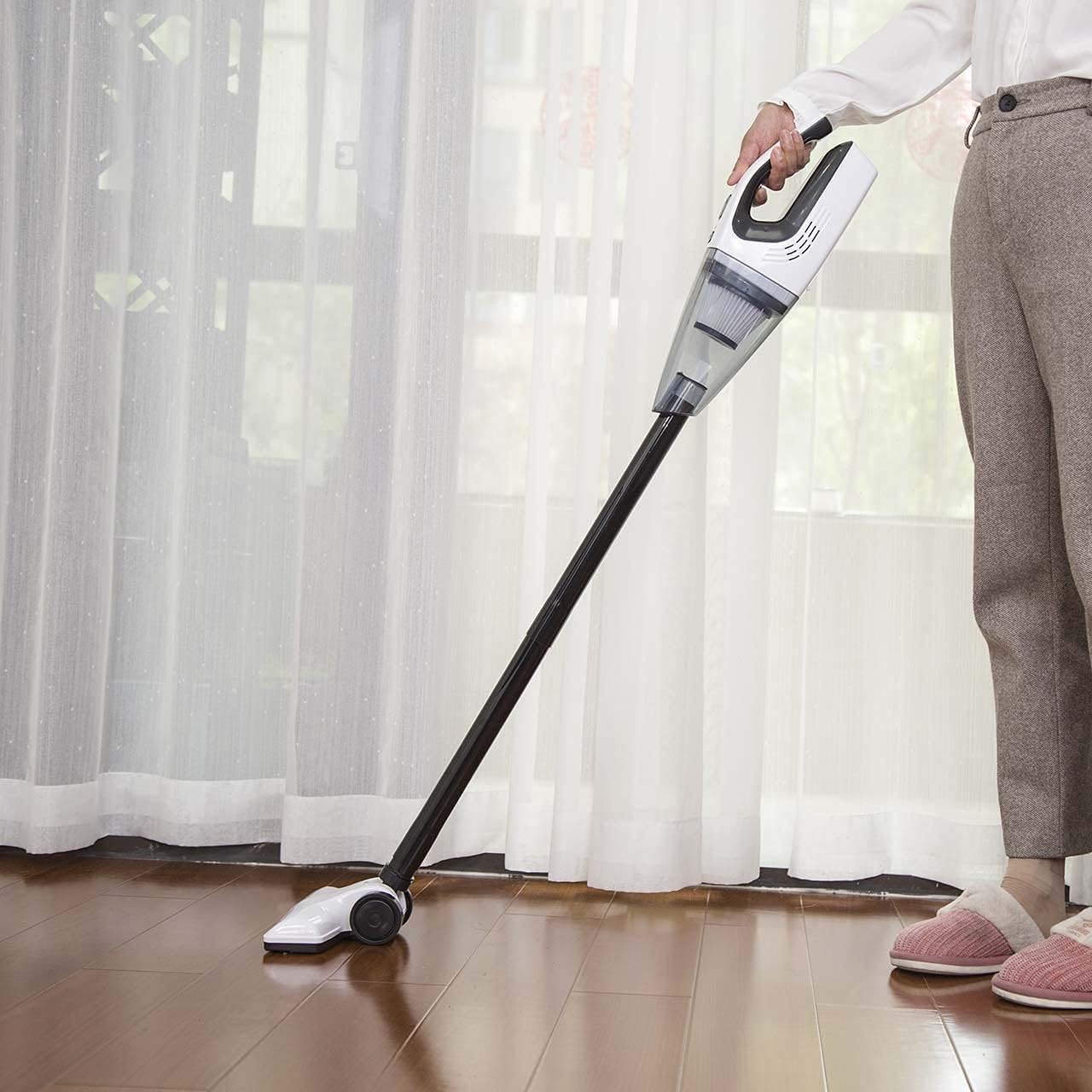 Bieye Cordless Stick Vacuum Cleaner Lightweight Handheld Vacuum with Floor Brush for Household Car Cleaning
