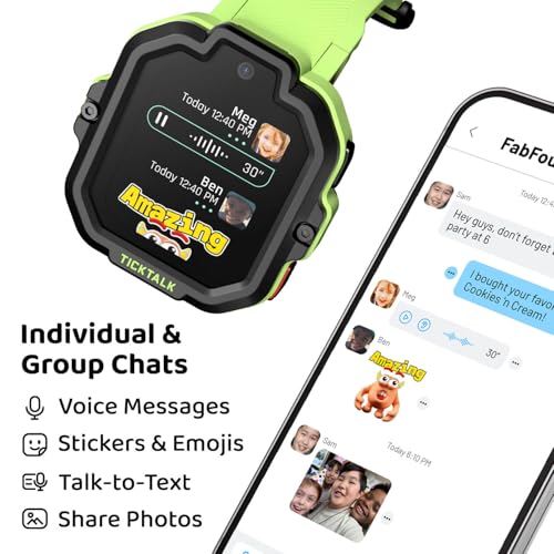 TickTalk 5 - Kids Smart Watch with GPS Tracker, Video Calling, SOS, & Parental Controls | Smartwatch with Free Music, Texting