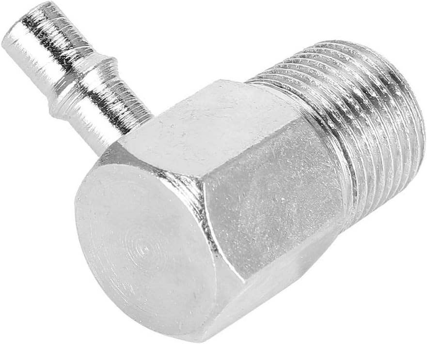 Intake Manifold Joint, Aluminum Alloy Intake Manifold Vacuum Fitting 90&deg; 3/8NPT-1/4 Hose Nipple Car Modification 4535Z