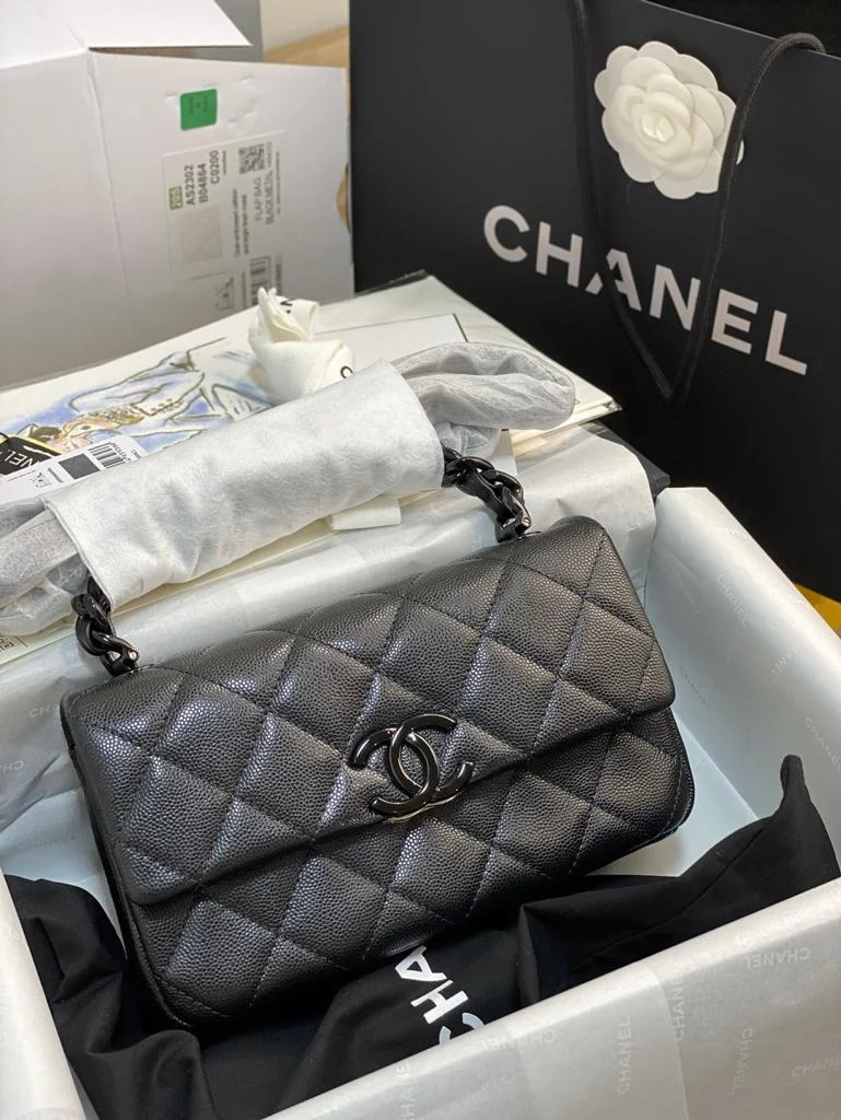 Chanel Small Flap Bag Black For Women 7.8in/20cm