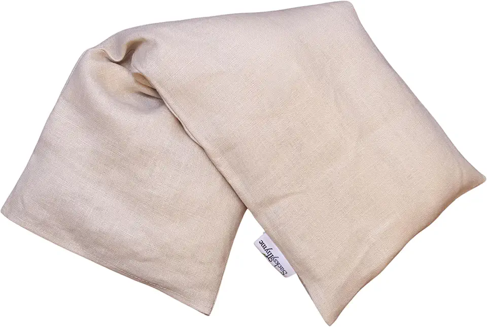 Microwave Heating Pad - 100% Linen Cover, Unscented, Size 18x7, Comforting Heat Pad for Cramps, Back,Neck,Shoulders, Leg Pain