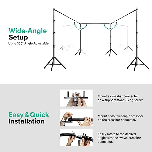 Julius Studio [Enhanced Heavy Duty] 30 x 10 ft. (W x H) Backdrop Stands