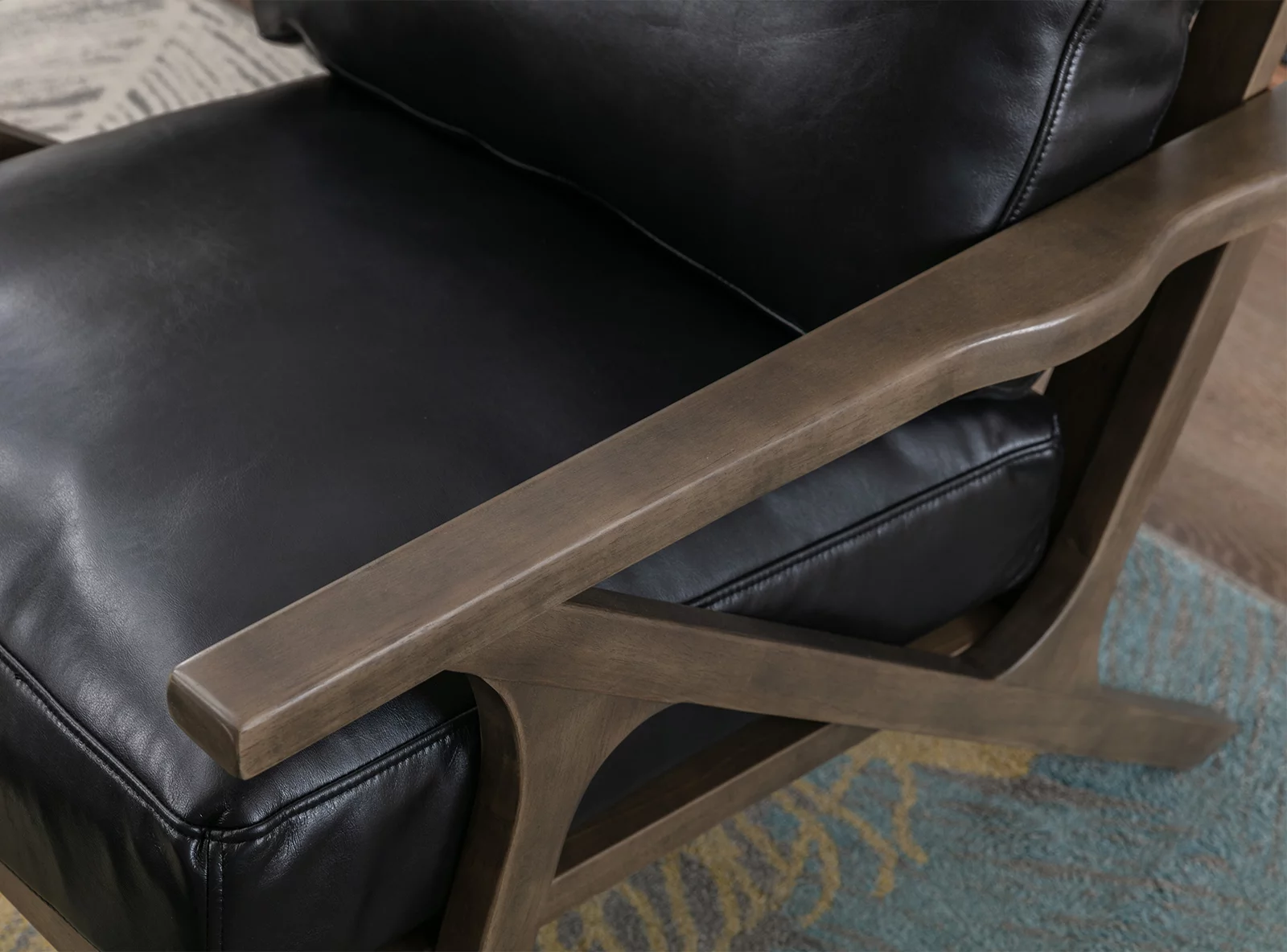 Guyou Mid Century Accent Chair and Ottoman Set