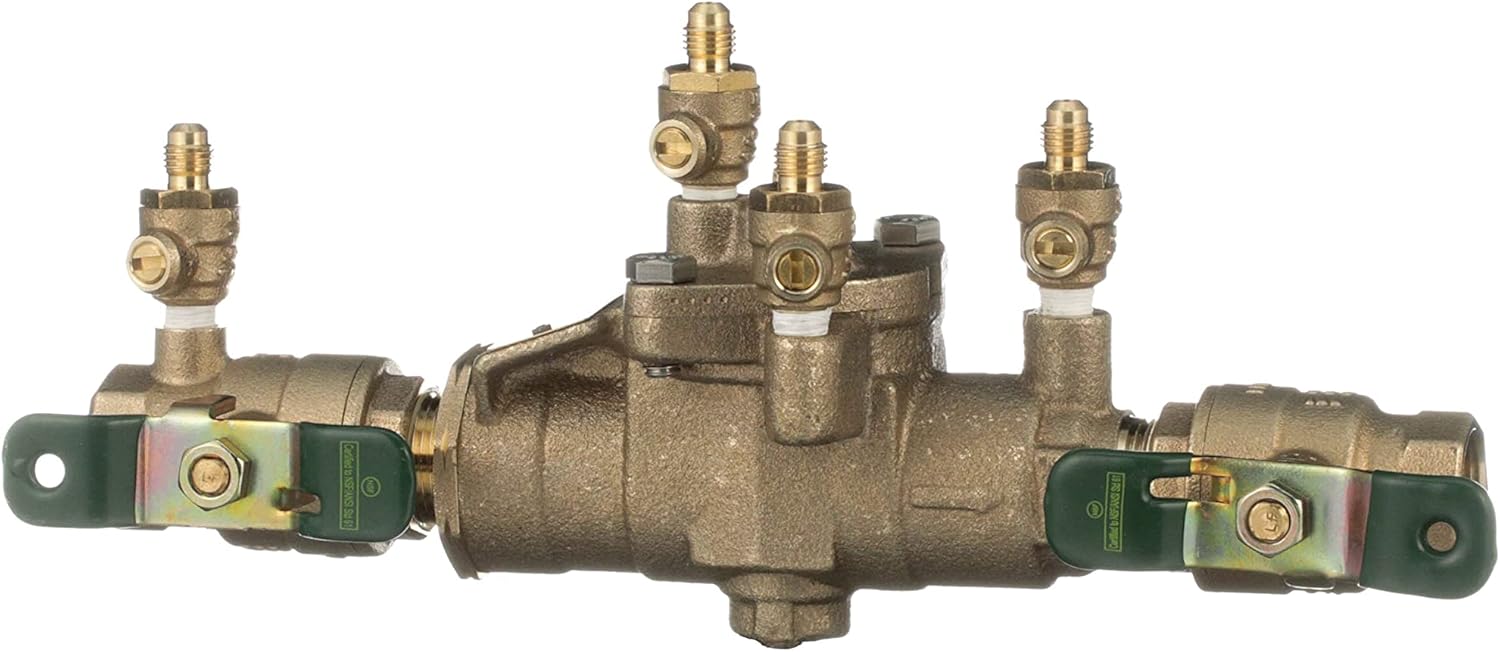 Watts 3/4" Lead Free Reduced Pressure Zone Assembly, Quarter Turn Shutoff Valves