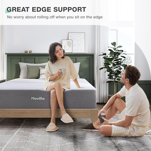 Novilla Twin Mattress, 12 Inch Gel Memory Foam Mattress Twin in a Box, Bamboo Charcoal Foam & Breathable Soft Cover for Clean, Peaceful Sleep