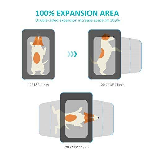 Omorc Pet Carrier Airline Approved, Expandable Foldable Soft-Sided Dog Carrier, 3 Open Doors, 2 Reflective Tapes, Pet Travel
