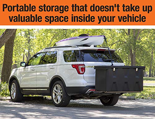 Buyers Products 1707020 Large Poly Hitch Mounted Cargo Carrier Multi-Purpose Utility Storage Bin Box, 23x51x26 Inches, Job Site Box, Camping