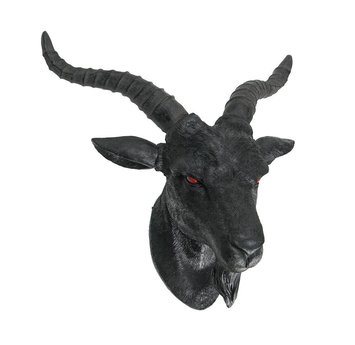 World of Wonders Black Baphomet Lucifer Supernatural Goat Head Sabbath Occult Wall Hanging Decor