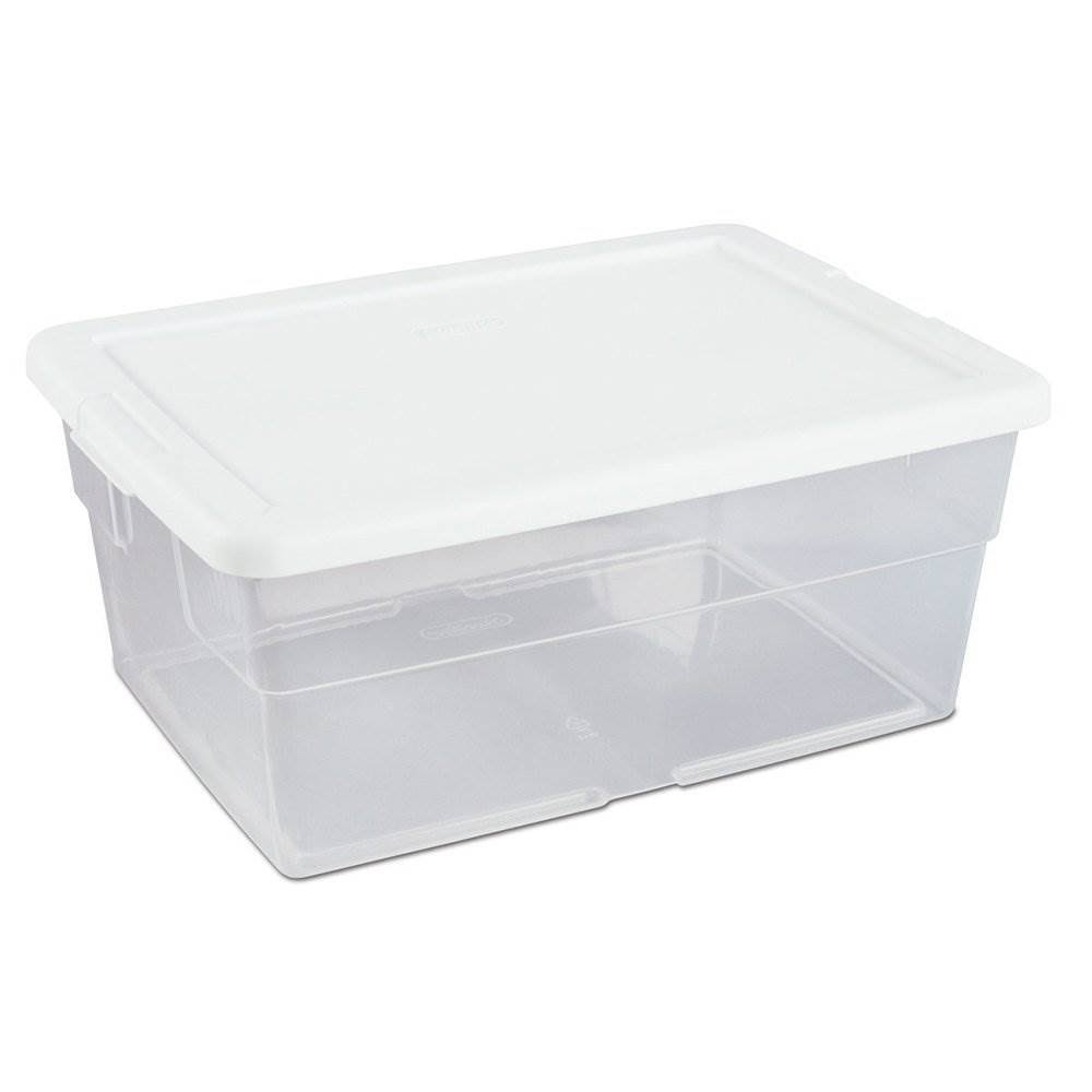 Sterilite 16 Quart Clear Plastic Stacking Storage Container Box (132 Pack)