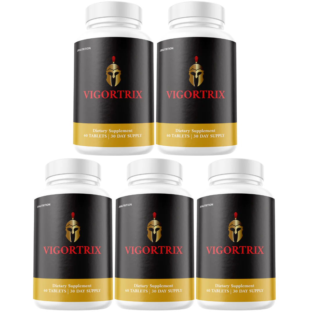 Vigortrix Men Vitality Pills Natural Energy & Stamina Support - 5 Bottles - Kansas Nuitrition - HNZSDS