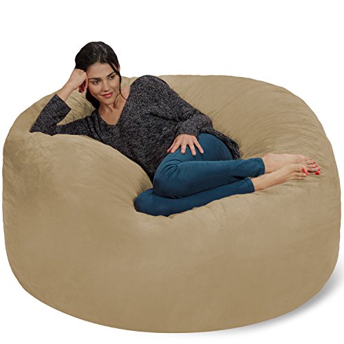 Chill Sack Bean Bag Chair - 5' Giant Memory Foam Lounge Chair with Soft Microfiber Cover – Cozy Furniture for Living Room, Dorm