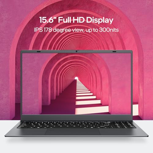 15.6-inch Windows 11 Laptop, 16GB RAM, 512GB SSD, FHD IPS Display Laptop Computer, Intel N5095 Quad Core, 2.4/5G WiFi, BT4.2 Backlit and Fingerprint