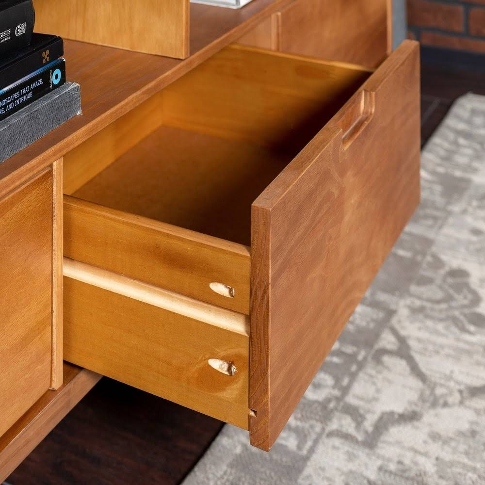Carson Carrington Alby 58-Inch Mid-Century 3-Drawer TV Console - Walnut