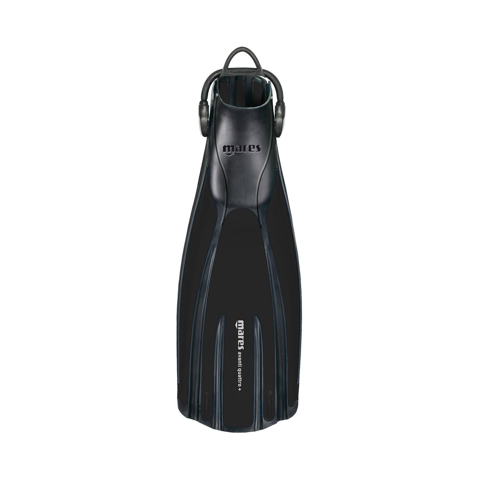 Mares Avanti Quattro-Plus Open Heel Fins, Black, Regular