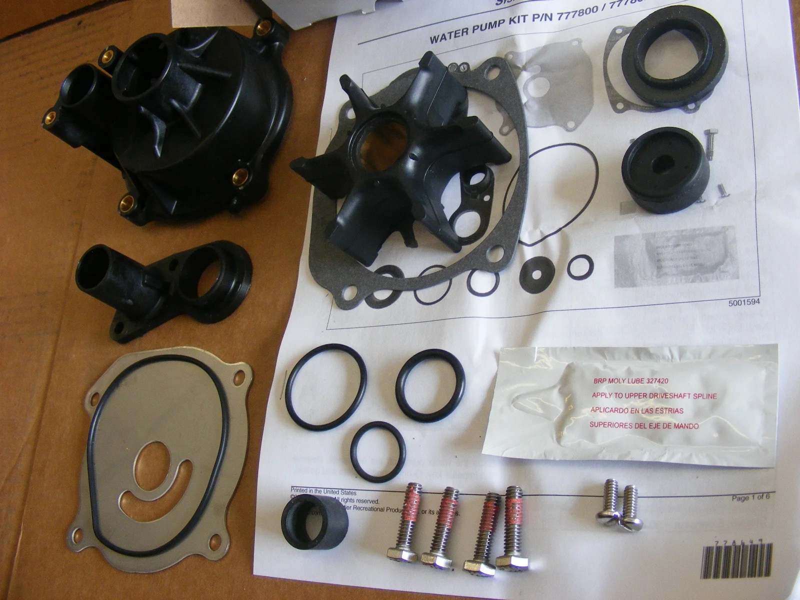 Johnson Evinrude OMC New OEM Kit Ay,Water Pump, 0777800