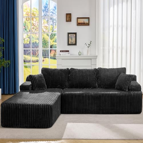 Modular Sectional Sofa Couches L-Shape Couch 3 Seat Modular Sofa Memory Foam Sectional Couches for Living Room