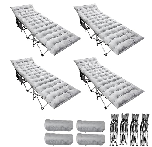 Zento Camping Cot and Mattress Folding Outdoor Travel Bed 2 Pack