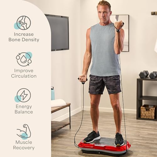 Lifepro Waver Vibration Plate Exercise Machine – High-Intensity Vibration for Muscle Activation, Full-Body Workout Vibrating Platform with Loop Bands