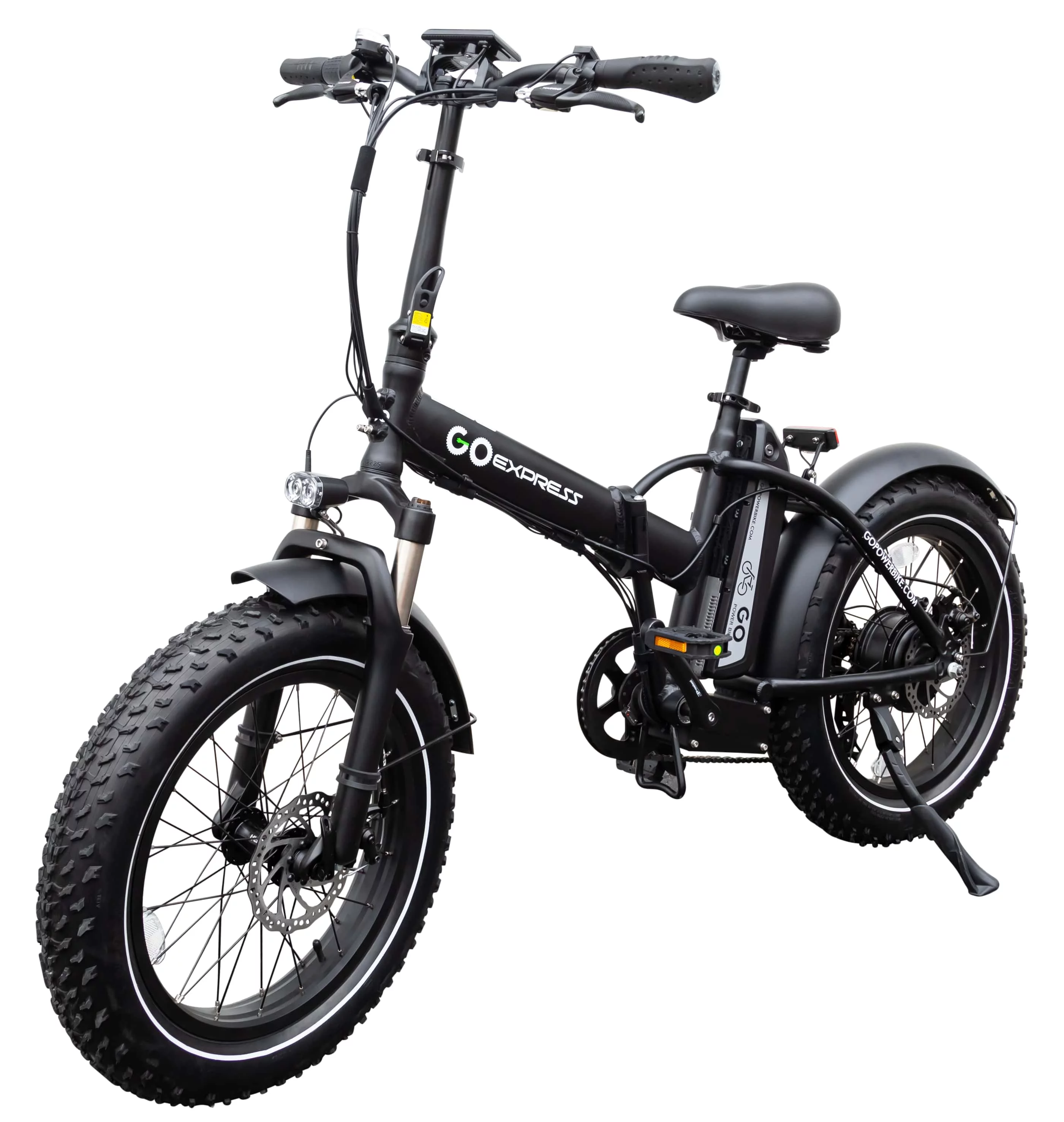 GoPowerBike GoExpress 750W Foldable Electric Bicycle with All-Terrain Fat Tires and 48V 10AH Lithium-Ion Battery (B404BLK)