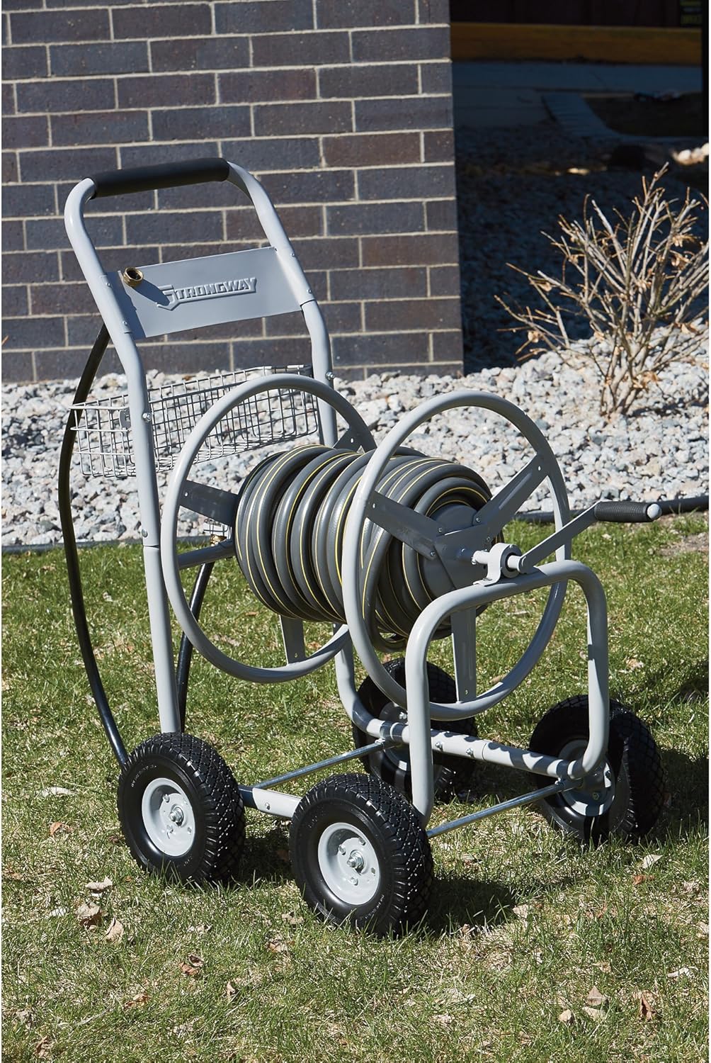 Strongway Garden Hose Reel Cart - Holds 5/8in. x 400ft. Hose