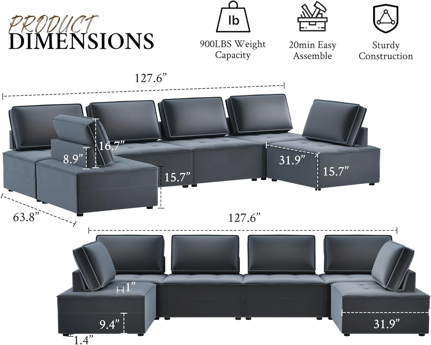 AMERLIFE Sectional Sofa