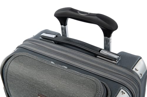 Travelpro Platinum Elite Hardside Expandable Carry on Luggage, 8 Wheel Spinner, TSA Lock, Hard Shell Polycarbonate Suitcase, Metallic Sand