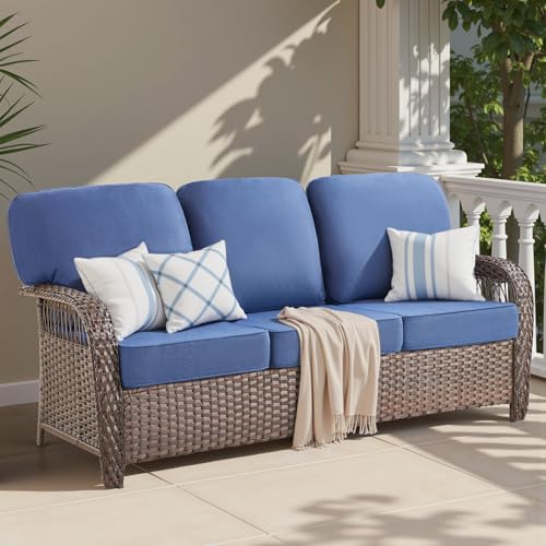 7 Pieces Outdoor Furniture Set with Swivel Chairs