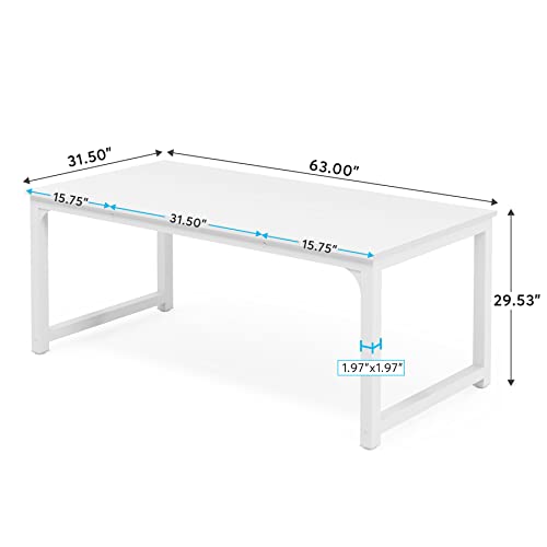 Tribesigns Modern Computer Desk, 63 x 31.5 inch Large Executive Office Desk Computer Table Study Writing Desk Workstation for Home Office