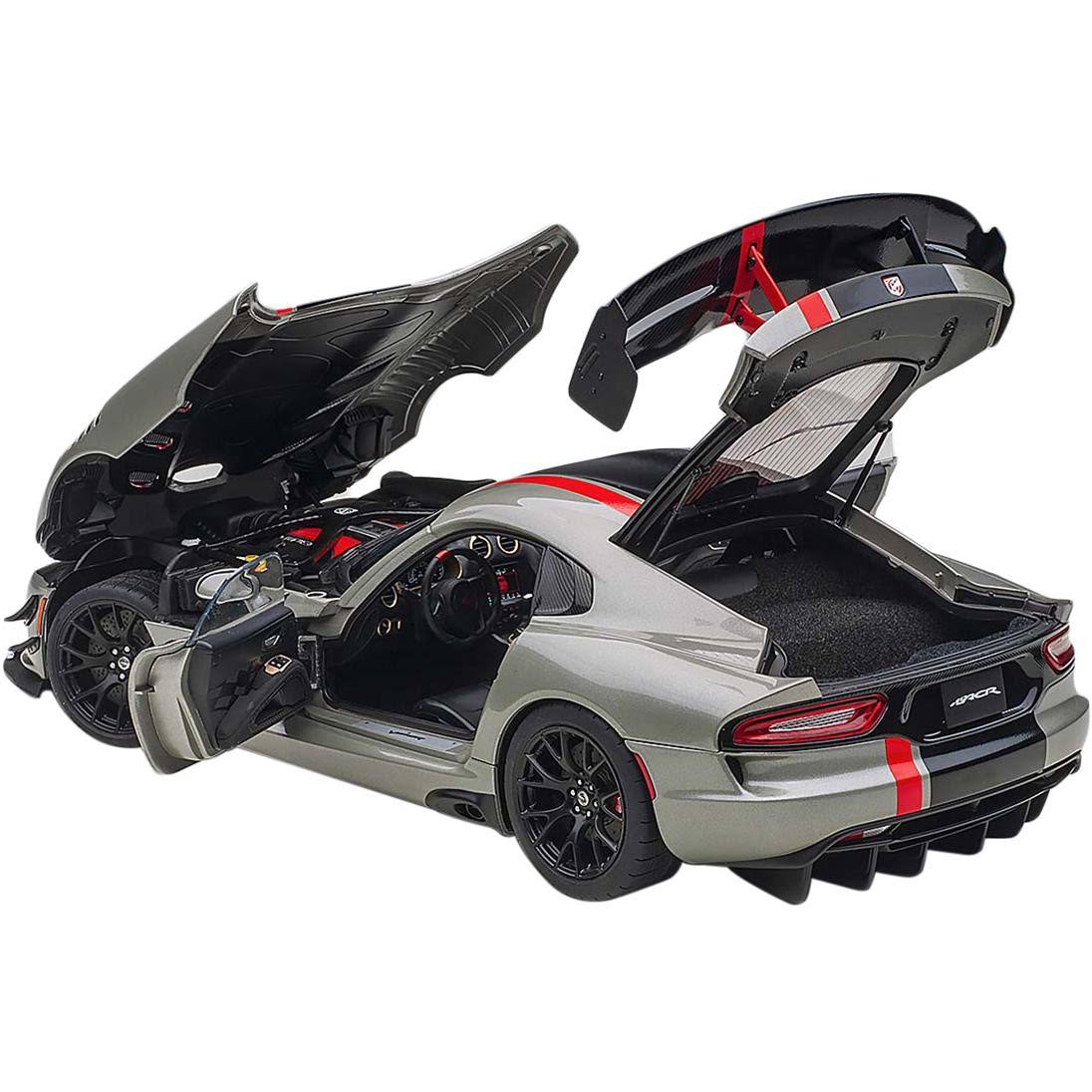 Dodge Viper ACR (Metallic Silver / Black Stripe) (Diecast Car)