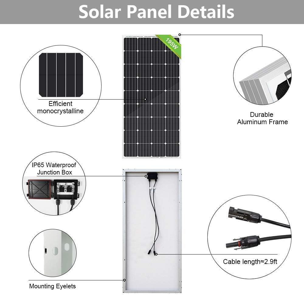 ECO-WORTHY 1200W Solar Wind Complete KIT: 1pc 400W Wind Turbine + 8pcs 100W Mono Solar Panel + 2pcs 100AH Battery + 1500W Inverter + 1pc Combiner Box