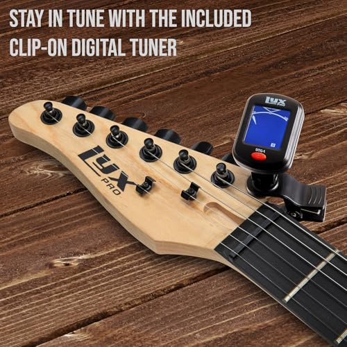 LyxPro Electric Guitar 39" inch Complete Beginner Starter kit Full Size with 20w Amp, Package Includes All Accessories, Digital Tuner, Strings, Picks
