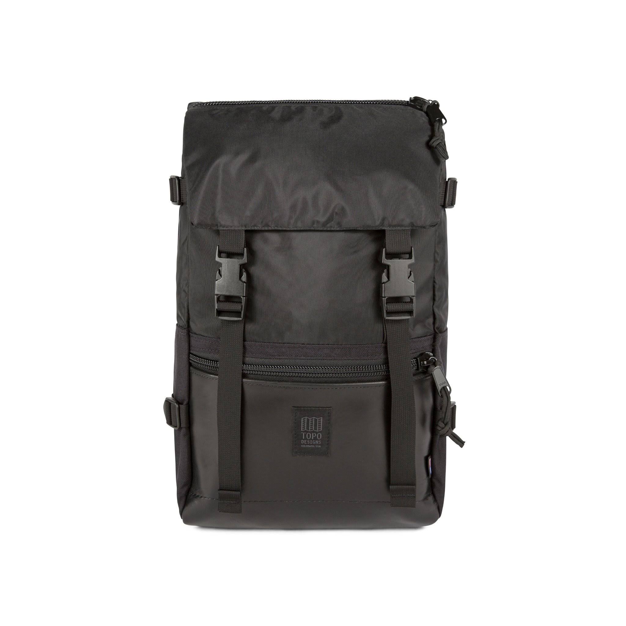 Topo Designs Rover Pack - Ballistic Black/Black Leather