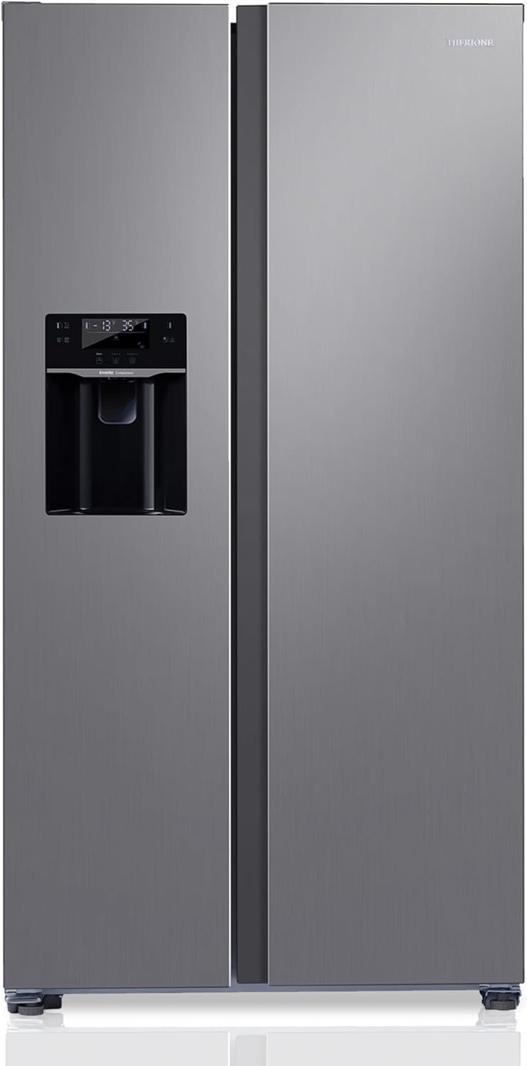 Freestanding Side-by-Side Refrigerator with 18.1 Cu. Ft Capacity, Built-In Ice Maker & Water Dispensers