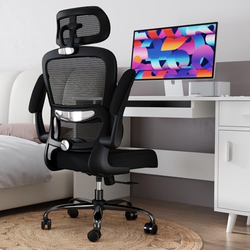 TRALT Office Chair Ergonomic Desk Chair, 330 LBS Home Mesh Office Desk Chairs with Wheels, Comfortable Gaming Chair
