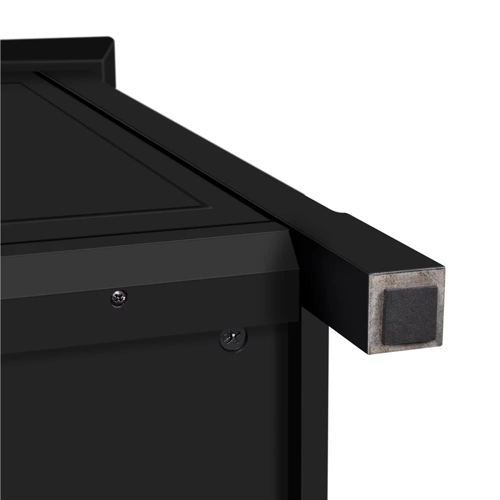 Easyfashion 58in Width Modern TV Stand TV Console with Power Outlet for TVs up to 65in, Black
